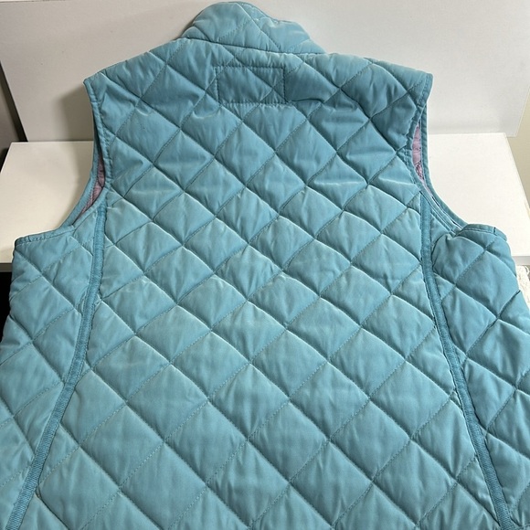 Women’s Van Heusen quilted front zip turquoise vest sleeveless microfiber Size M - Picture 7 of 7